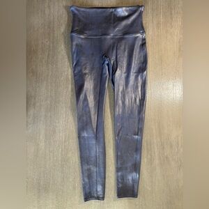 Spanx Faux Leather Black High Waisted Leggings Shapewear XL